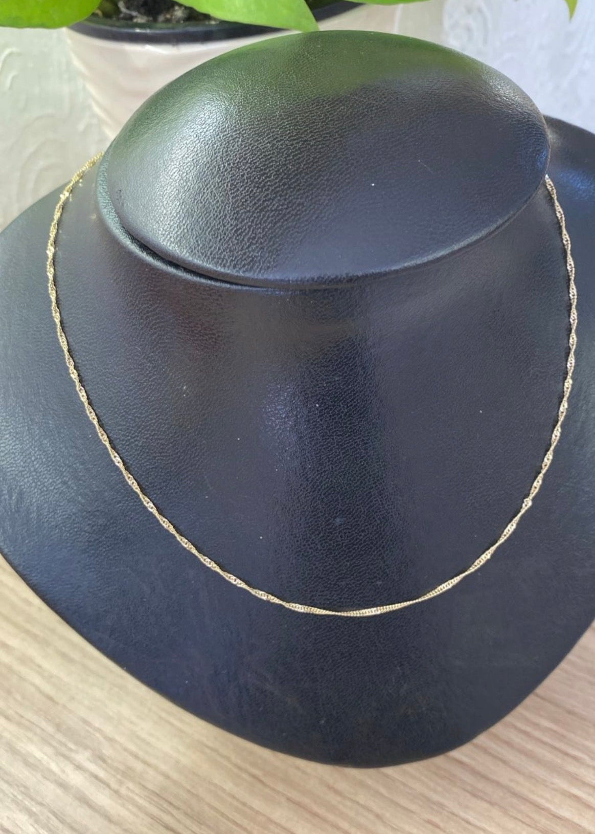 Corrente Singapura 45cm Banhada a Ouro