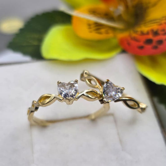 Anel Coração Delicado – Moeda Antiga