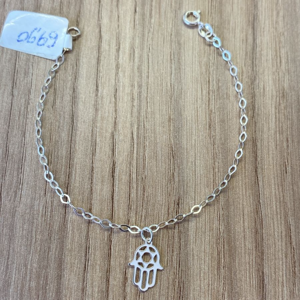Pulseira Mão de Fátima em Prata 925 – 18cm