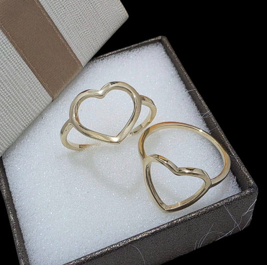 Anel Coração em Moeda Antiga – Modelo Vazado Artesanal