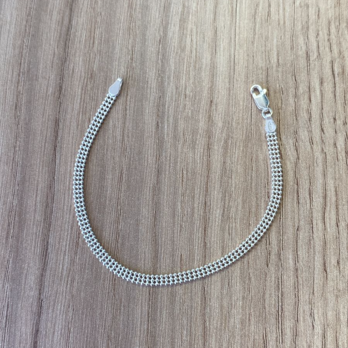Pulseira Malha Italiana em Prata 925