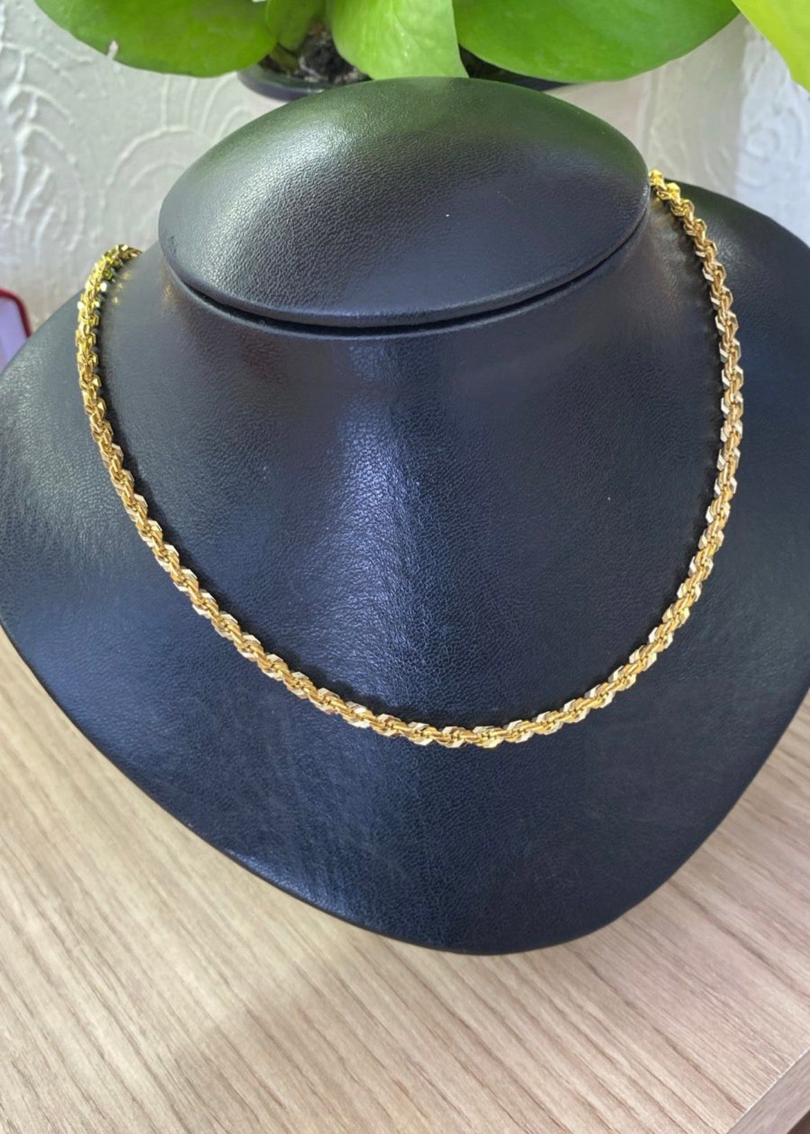 Cordão Baiano 45cm Banhado a Ouro