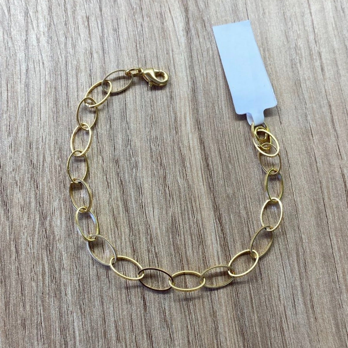 Pulseira Elos Oval Banhada a Ouro