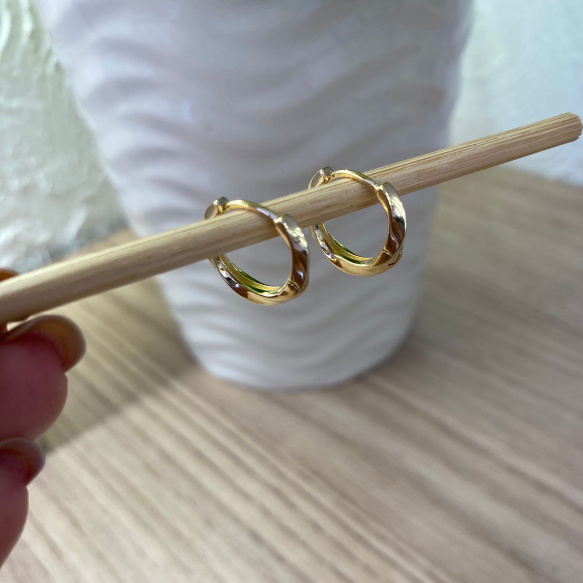 ✨ Argolinha Click Clássica Banhada a Ouro