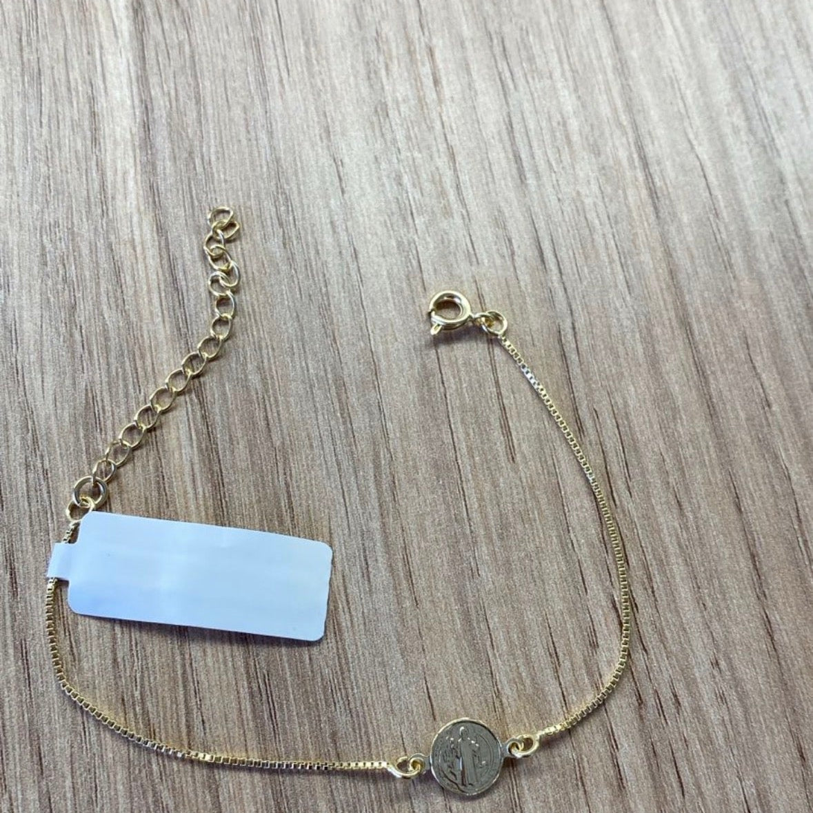 Pulseira São Bento Delicada Banhada a Ouro