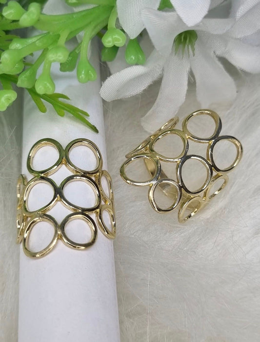 Anel 10 Mandamentos – Modelo Elos Vazado- Moeda antiga