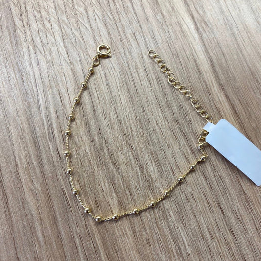 Pulseira Bolinhas Delicada Banhada a Ouro