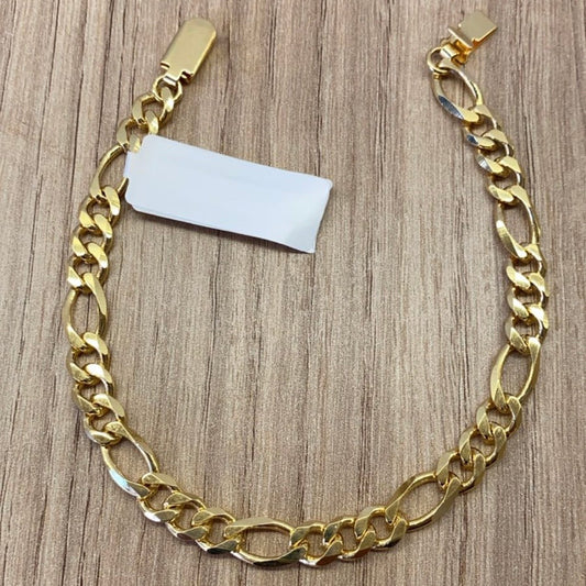Pulseira Masculina Banhada a Ouro Modelo Fígaro Clássica
3x1