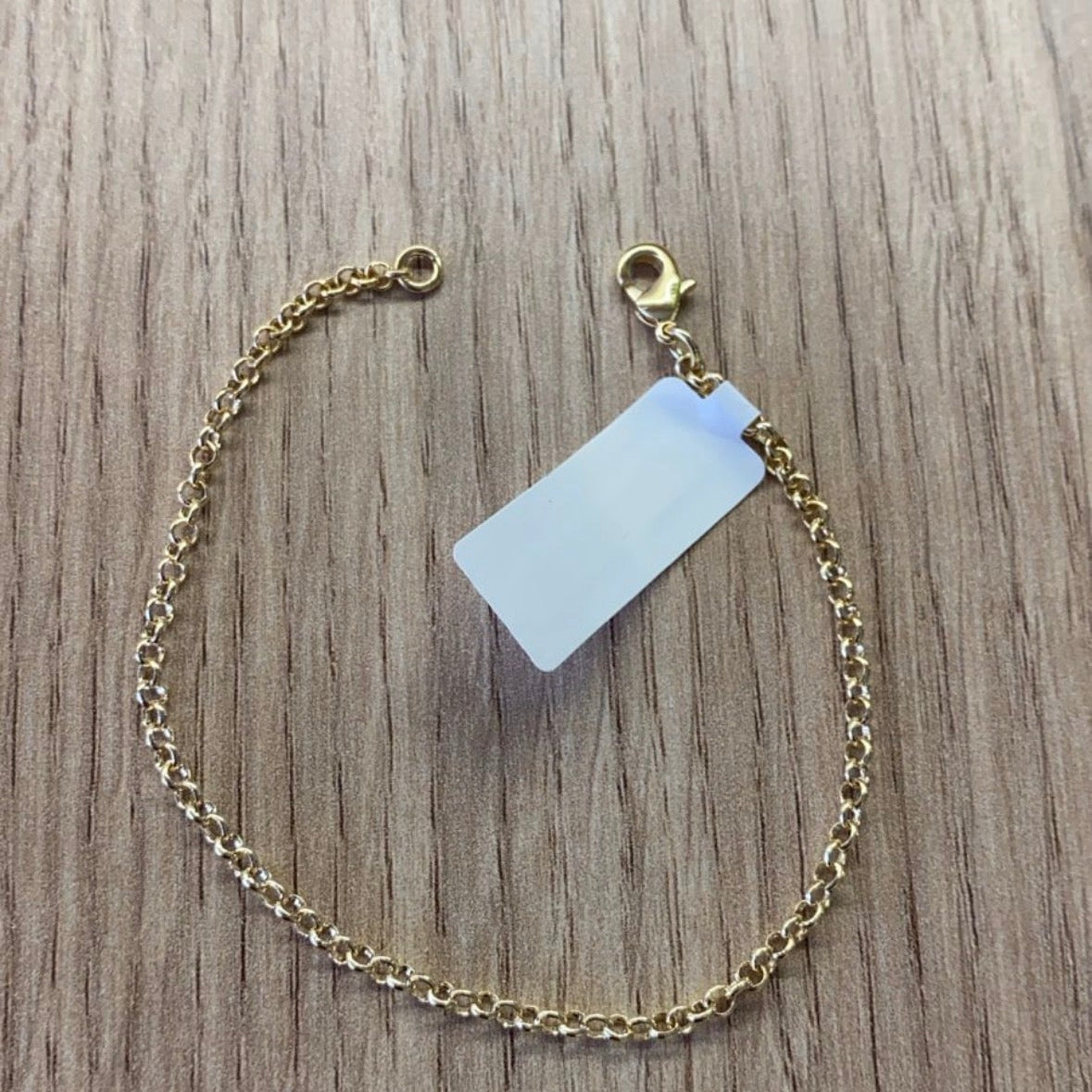 Pulseira Elo Português Fina Banhada a Ouro