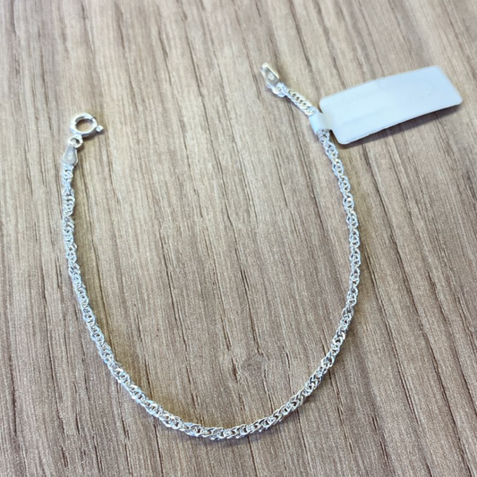 Pulseira Elo Torcido em Prata 925 – 18cm