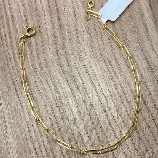 Pulseira Masculina Banhada a Ouro Elo Cartiêr Slim
