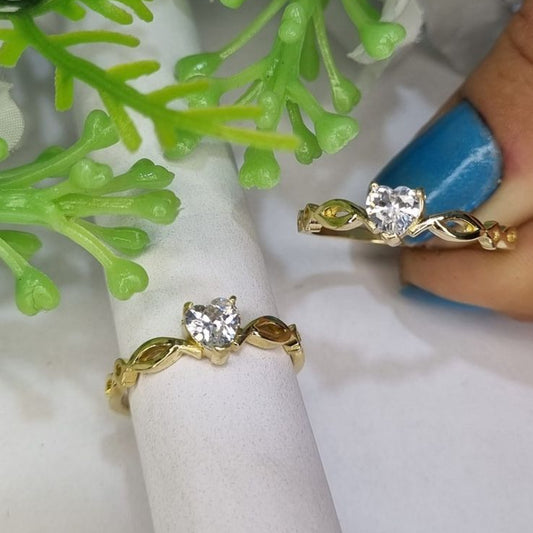 Anel Coração Delicado – Moeda Antiga