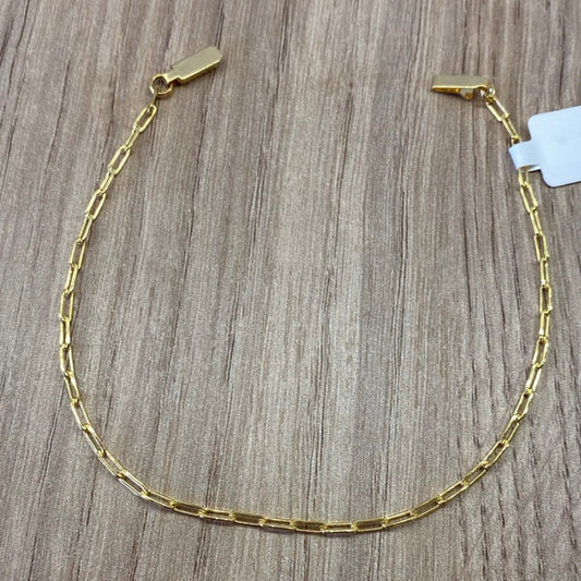 Pulseira Masculina Banhada a Ouro Cartier Slim com Fecho Gaveta