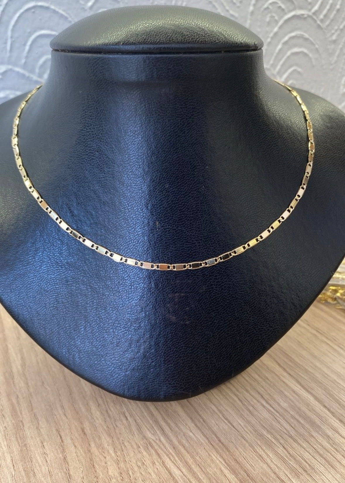 Corrente Piastrini Banhada a Ouro – 60cm