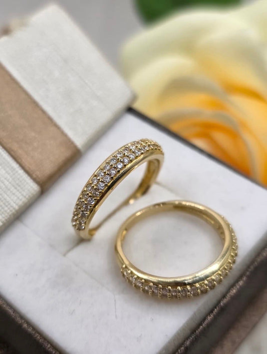 Anel Bananinha Cravejado – Moeda Antiga