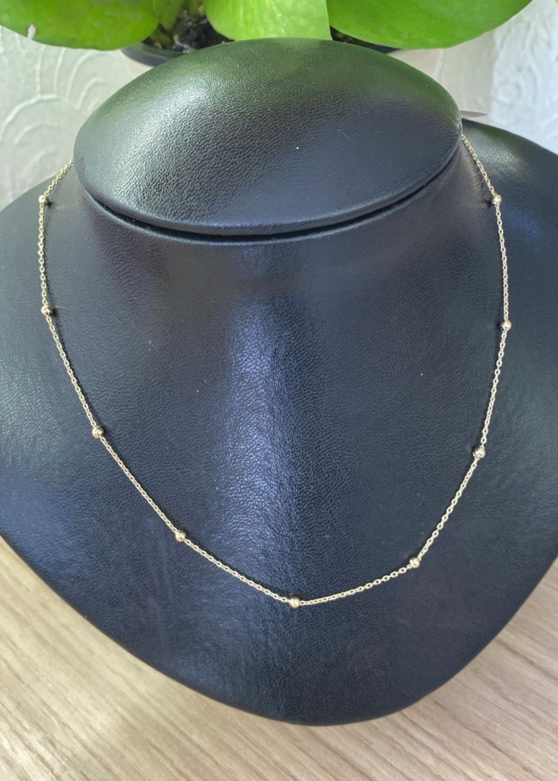 Corrente Mini Esferas Banhada a Ouro – 45cm