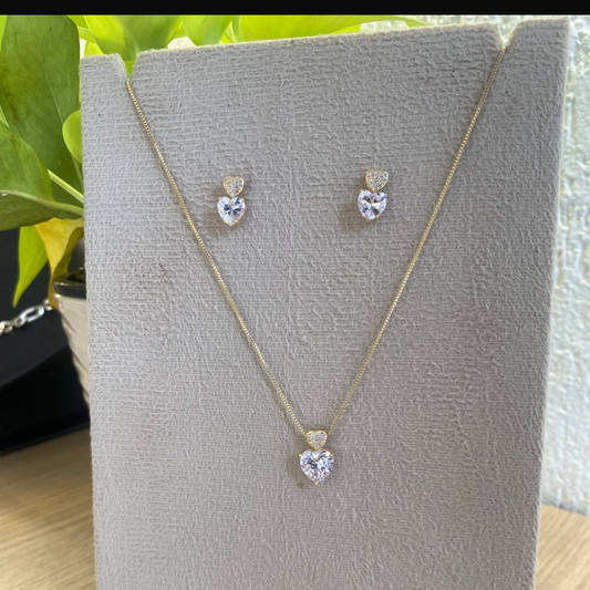 Conjunto Coração Duplo Lumini