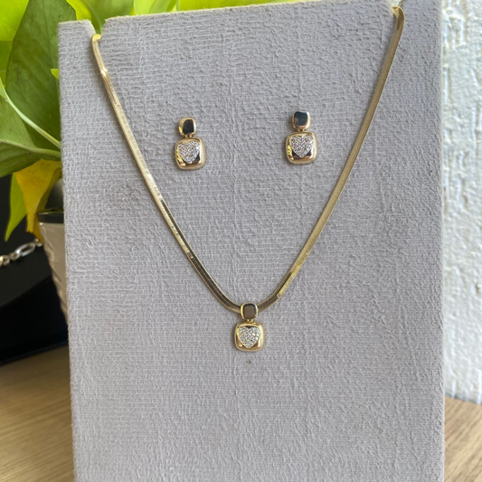 Conjunto Corrente Italiana Coração Lumini