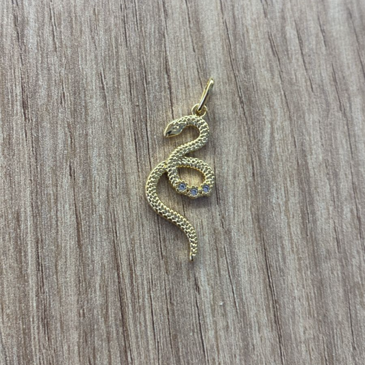 Pingente Serpente com Zircônias