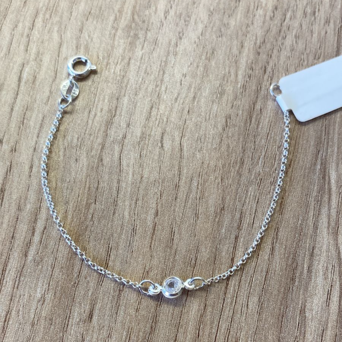 Pulseira infantil ponto de luz (zircônia)