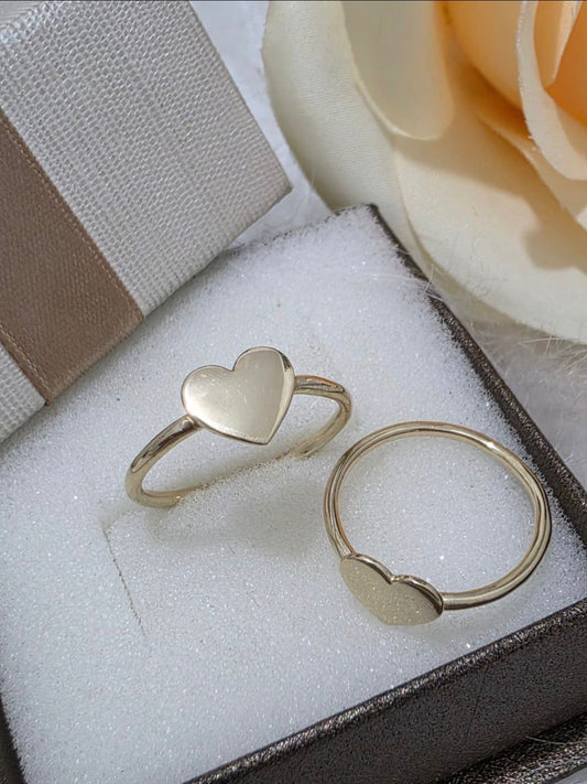 Anel Coração Liso – Moeda Antiga