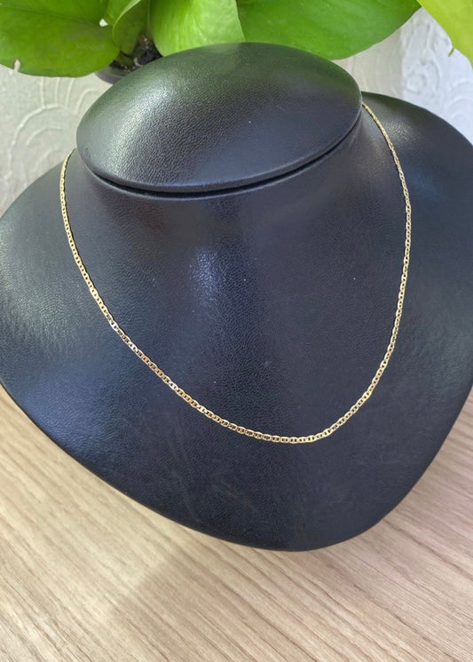 Corrente Piastrine Banhada a Ouro – 45cm