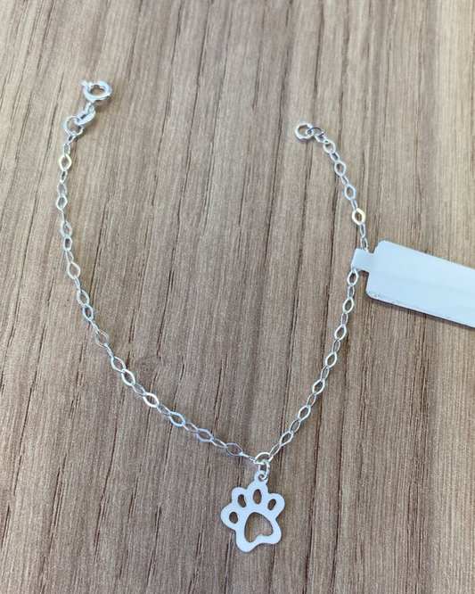 Pulseira Patinha Pet em Prata 925
