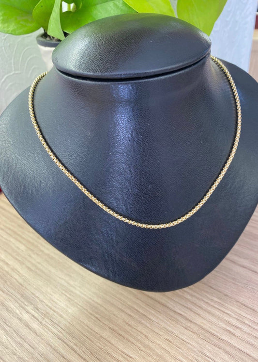 Corrente Clássica Banhada a Ouro – 45cm