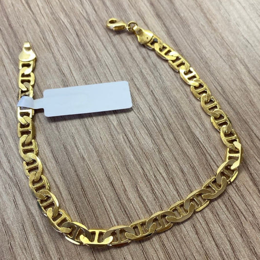 Pulseira Masculina banhada a ouro modelo Piastrine