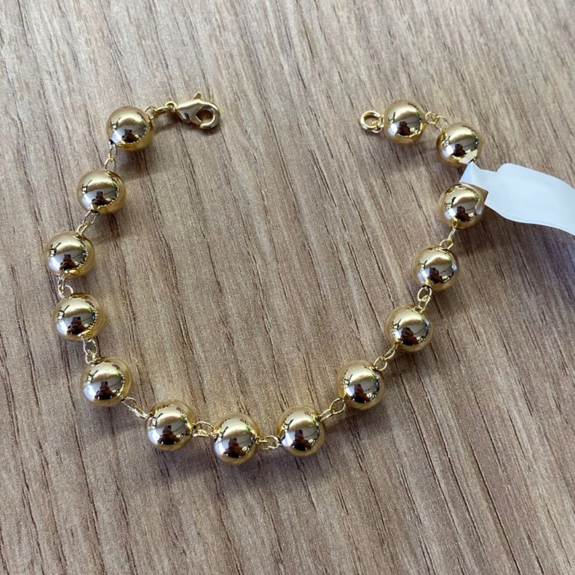 Pulseira Bolas Clássicas Banhada a Ouro