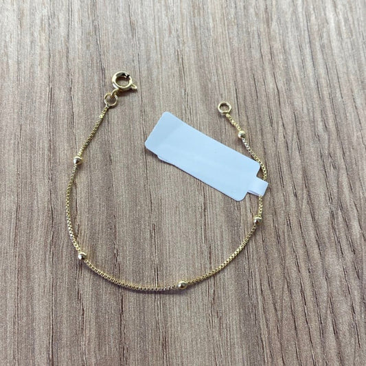 Pulseira Infantil Bolinhas Delicadas 14 cm