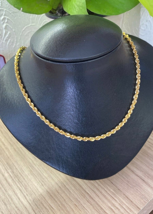 Cordão Baiano 45cm Banhado a Ouro