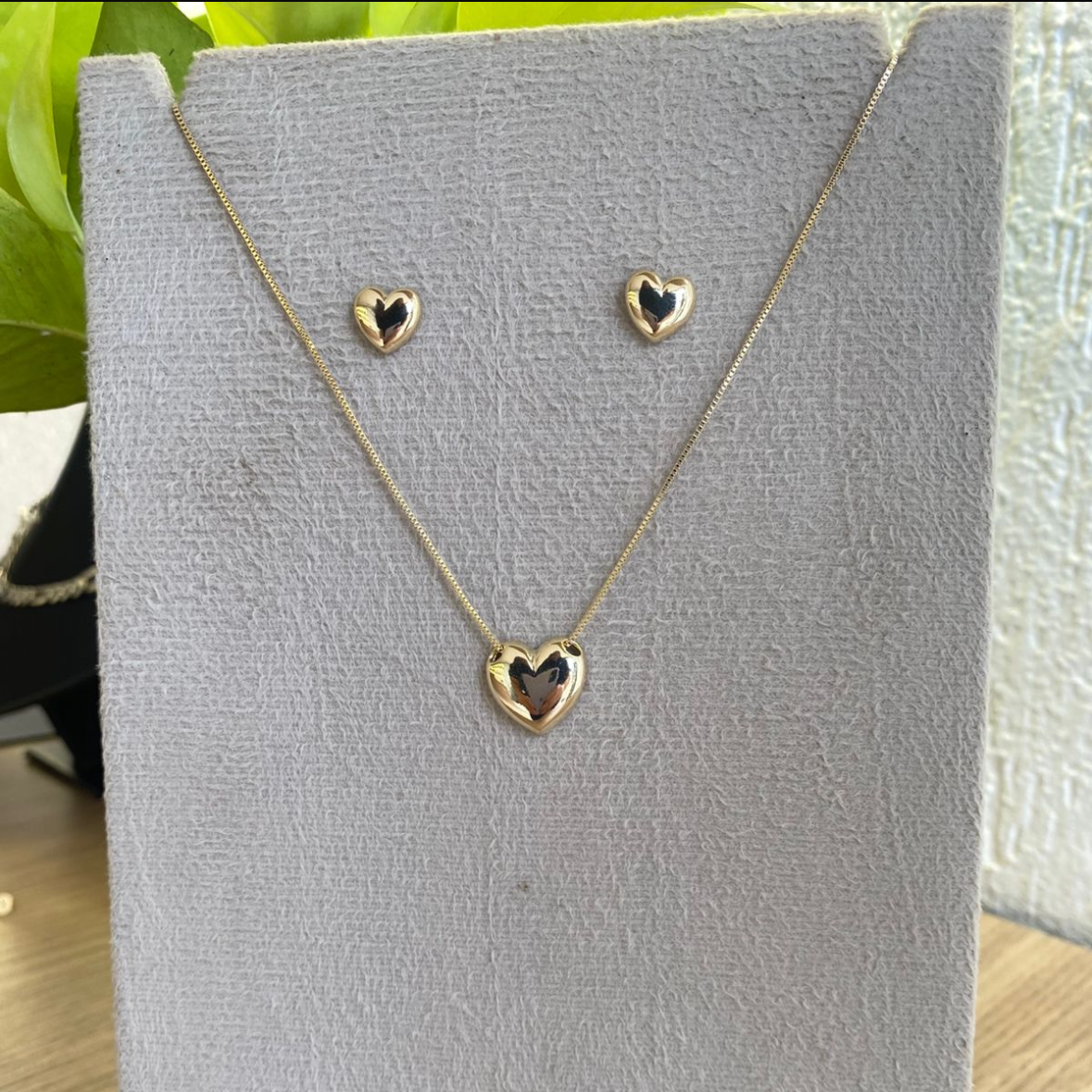 Conjunto Coração Liso Lumini