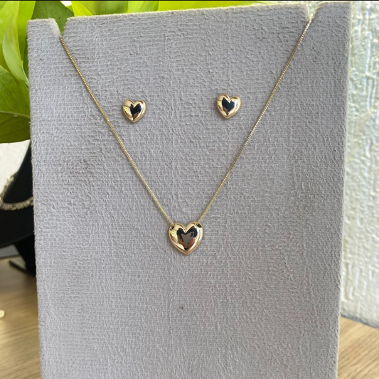 Conjunto Coração Liso Lumini