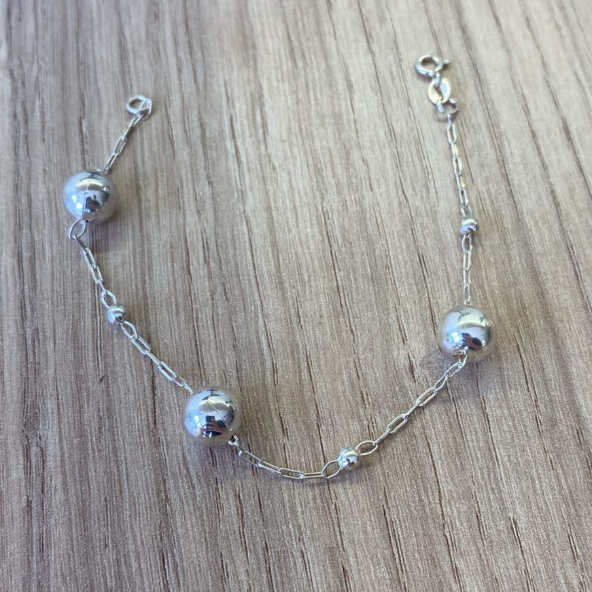 Pulseira Bolinhas em Prata 925 – 18cm