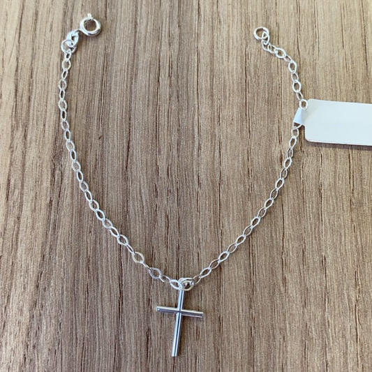 Pulseira Cruz em Prata 925