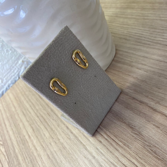 Brinco Orgânico Banhado a Ouro