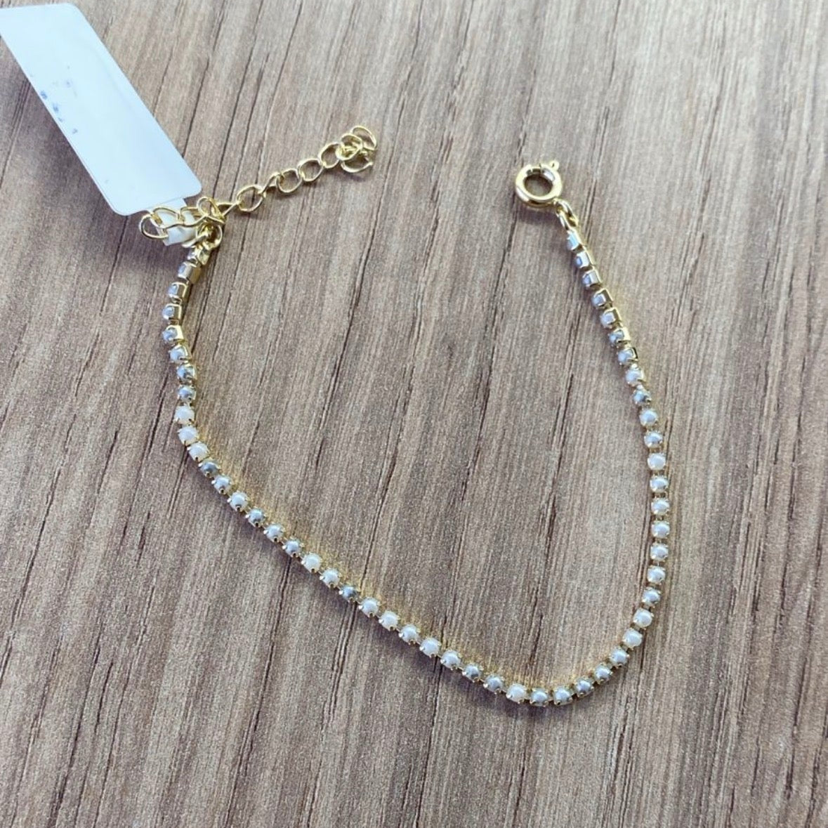 Pulseira Infantil Riviera com Pérolas 14 cm