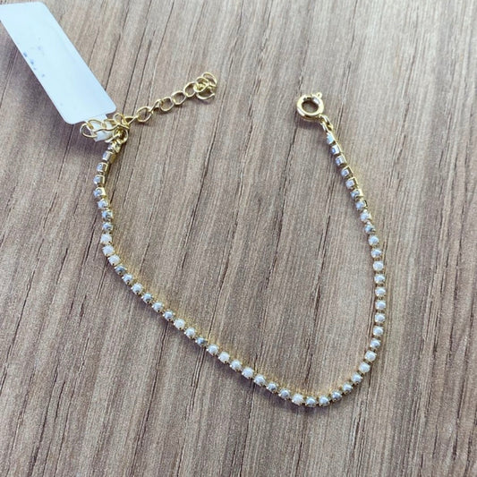 Pulseira Infantil Riviera com Pérolas 14 cm
