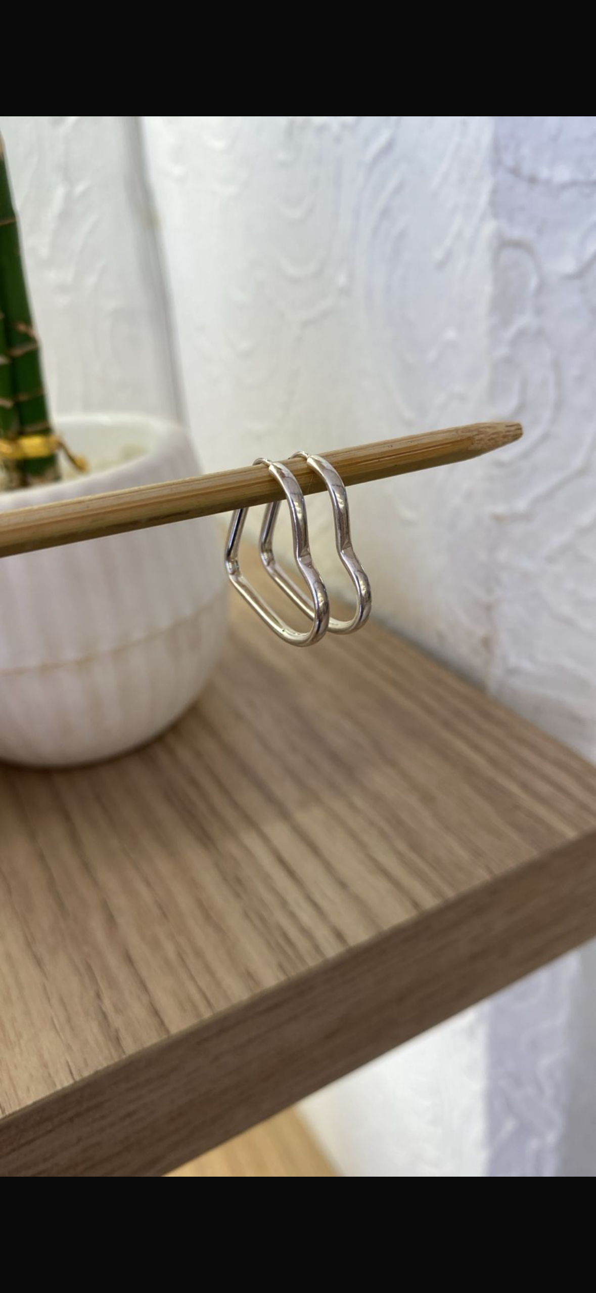 Brinco Argola de Coração de Prata 925 TAM M