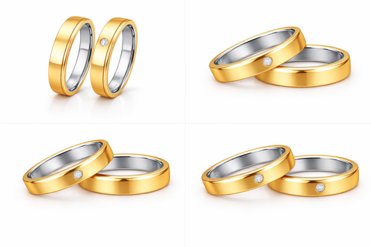 Aliança de Moeda Antiga com Zircônia – 6mm (Par)